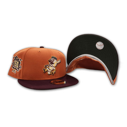 Rust Cincinnati Reds Maroon Visor Olive Green Bottom 150th Anniversary Side Patch New Era 59Fifty Fitted