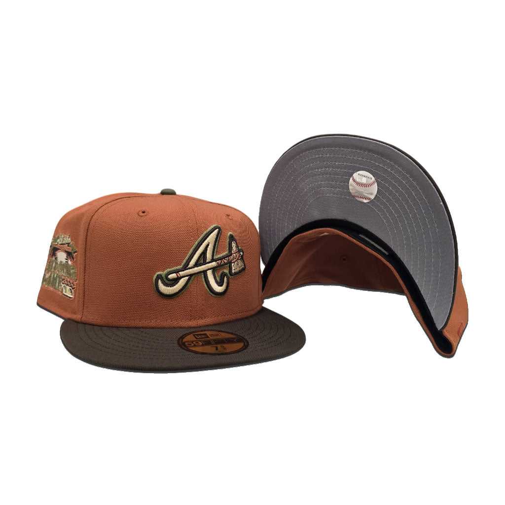 Rust Orange Atlanta Braves Brown Visor Gray Bottom 2000 All Star Game Side Patch New Era 59FIFTY Fitted