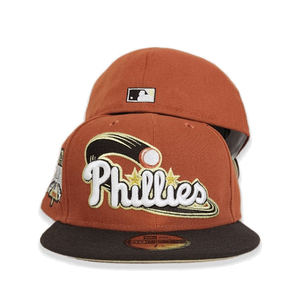 Rust Philadelphia Phillies Brown Visor Vegas Gold Bottom 1996 All Star Game Side Patch New Era 59Fifty Fitted