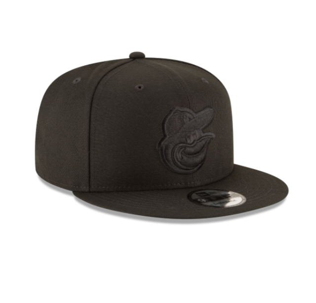 Black On Black New Era Baltimore Orioles Gray Bottom 9Fifty Snapback