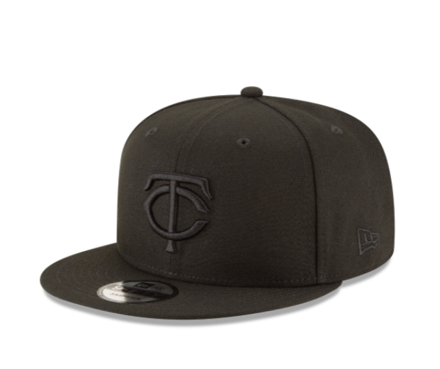 Black On Black New Era Minnesota Twins Gray Bottom 9Fifty Snapback