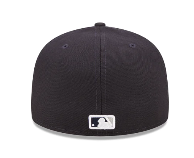 Navy Blue New York Yankees 1996 World Series Side Patch Icy Blue Bottom New Era Comic Cloud 59FIFTY Fitted
