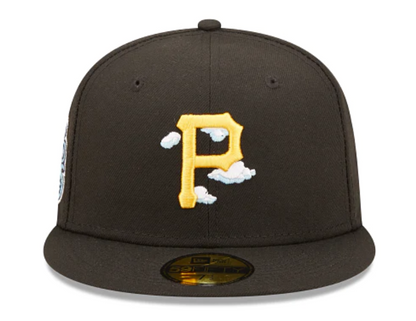 Black Pittsburgh Pirates Icy Blue Bottom 76th World Series Side Patch New Era Comic Cloud  59Fifty Fitted
