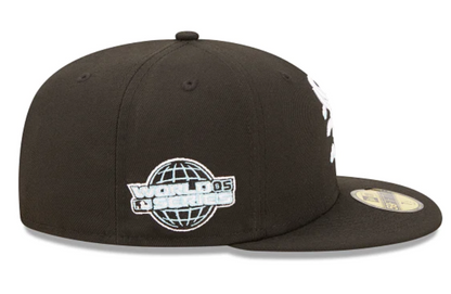Black Chicago White Sox Icy Blue Bottom 2005 World Series Side Patch New Era Comic Cloud  59Fifty Fitted