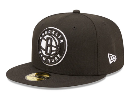 Black Brooklyn Nets Cloud Icons New Era 59Fifty Fitted