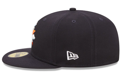 Navy Blue Houston Astros Icy Blue Bottom 2017 World Series Side Patch New Era Comic Cloud  59Fifty Fitted