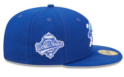 Royal Blue Toronto Blue Jays Icy Blue Bottom 1992 World Series Side Patch New Era Comic Cloud  59Fifty Fitted