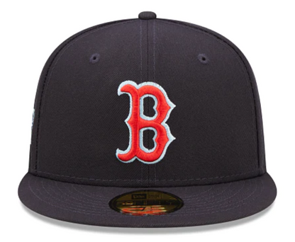 Navy Blue Boston Red Sox Clouds Bottom 2007 World Series Side Patch New Era 59Fifty Fitted