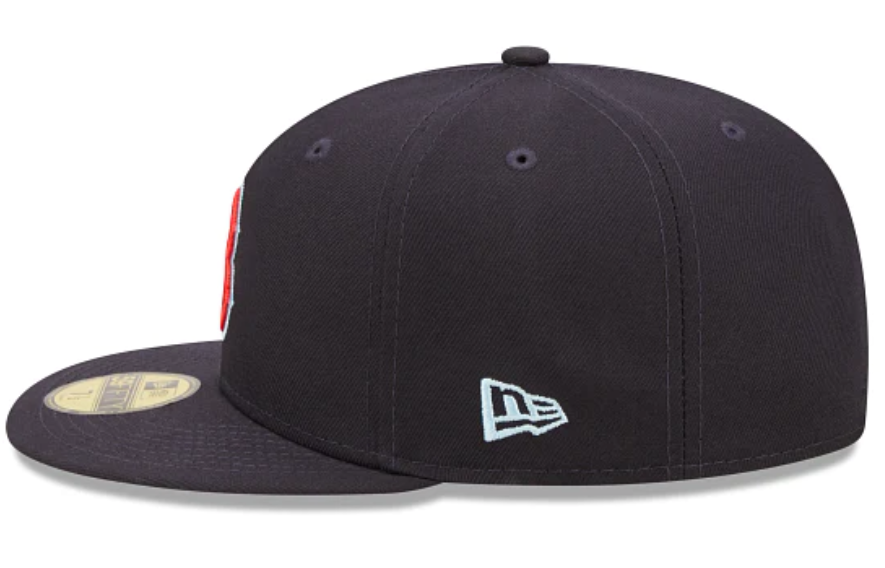 Navy Blue Boston Red Sox Clouds Bottom 2007 World Series Side Patch New Era 59Fifty Fitted