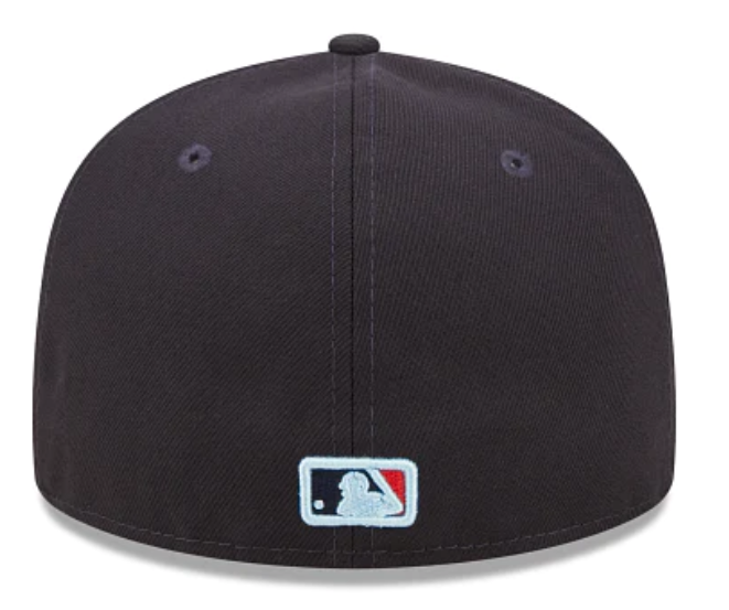 Navy Blue Atlanta Braves Clouds Bottom 1995 World Series Side Patch New Era 59Fifty Fitted