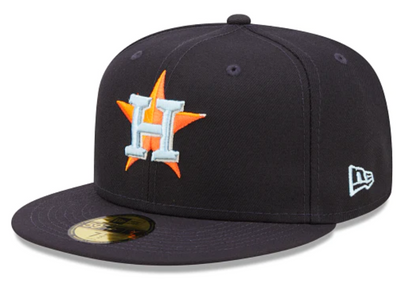 Navy Blue Houston Astros Clouds Bottom 2017 World Series Side Patch New Era 59Fifty Fitted