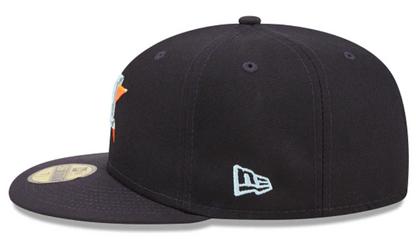 Navy Blue Houston Astros Clouds Bottom 2017 World Series Side Patch New Era 59Fifty Fitted
