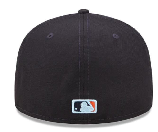 Navy Blue Houston Astros Clouds Bottom 2017 World Series Side Patch New Era 59Fifty Fitted