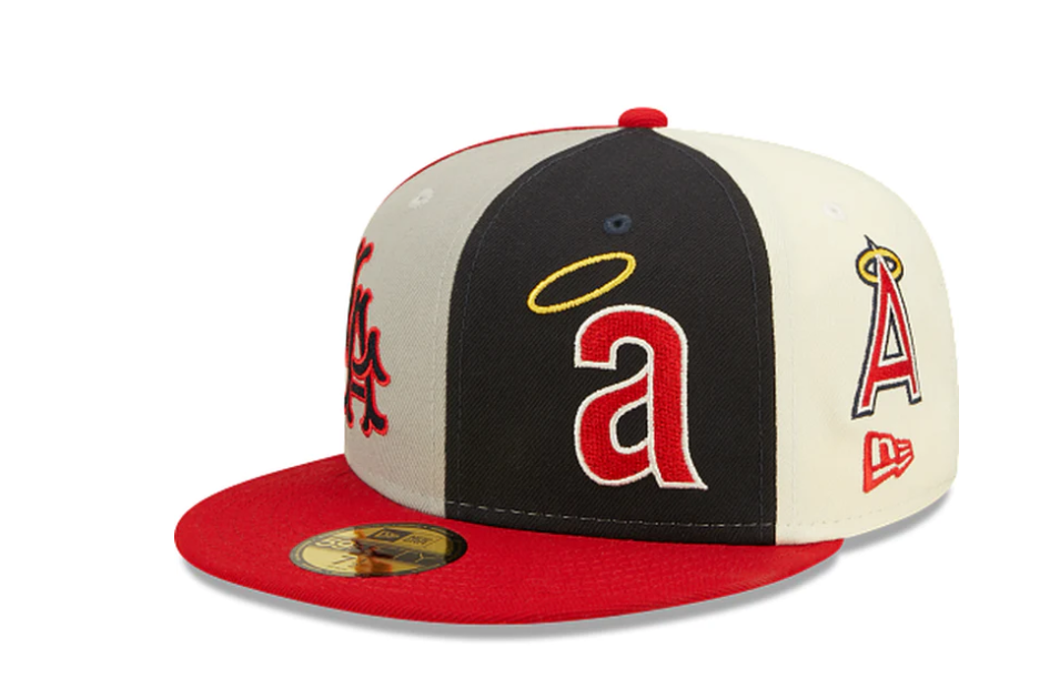 Los Angeles Angels Green Bottom Logo Pinwheel New Era 59Fifty Fitted