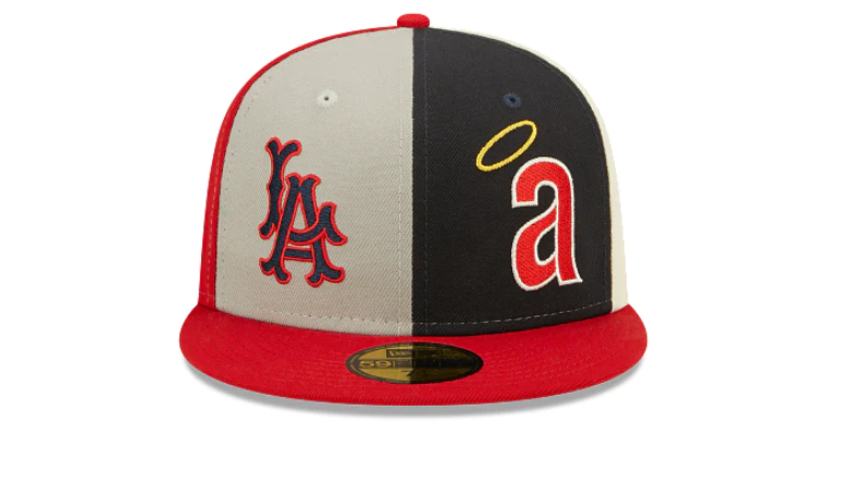 Los Angeles Angels Green Bottom Logo Pinwheel New Era 59Fifty Fitted
