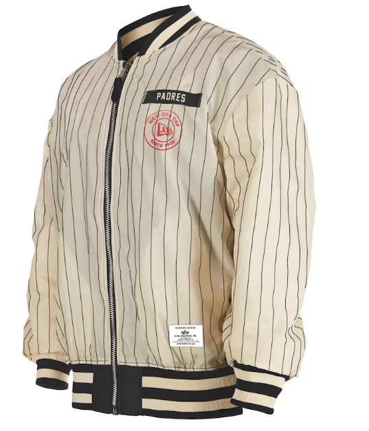 Black San Diego Padres New Era x Alpha Industries Reversible Full-Zip Bomber Jacket