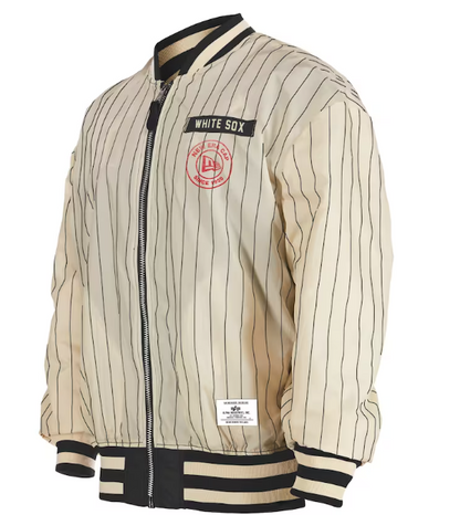 Black Chicago White Sox Alpha Industries X New Era Reversible MA-1 Bomber Jacket