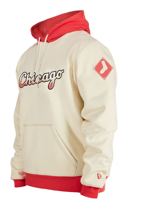 Off White Chicago White Sox New Era Lava Red Color Pack Team Front & Back Pullover Hoodie
