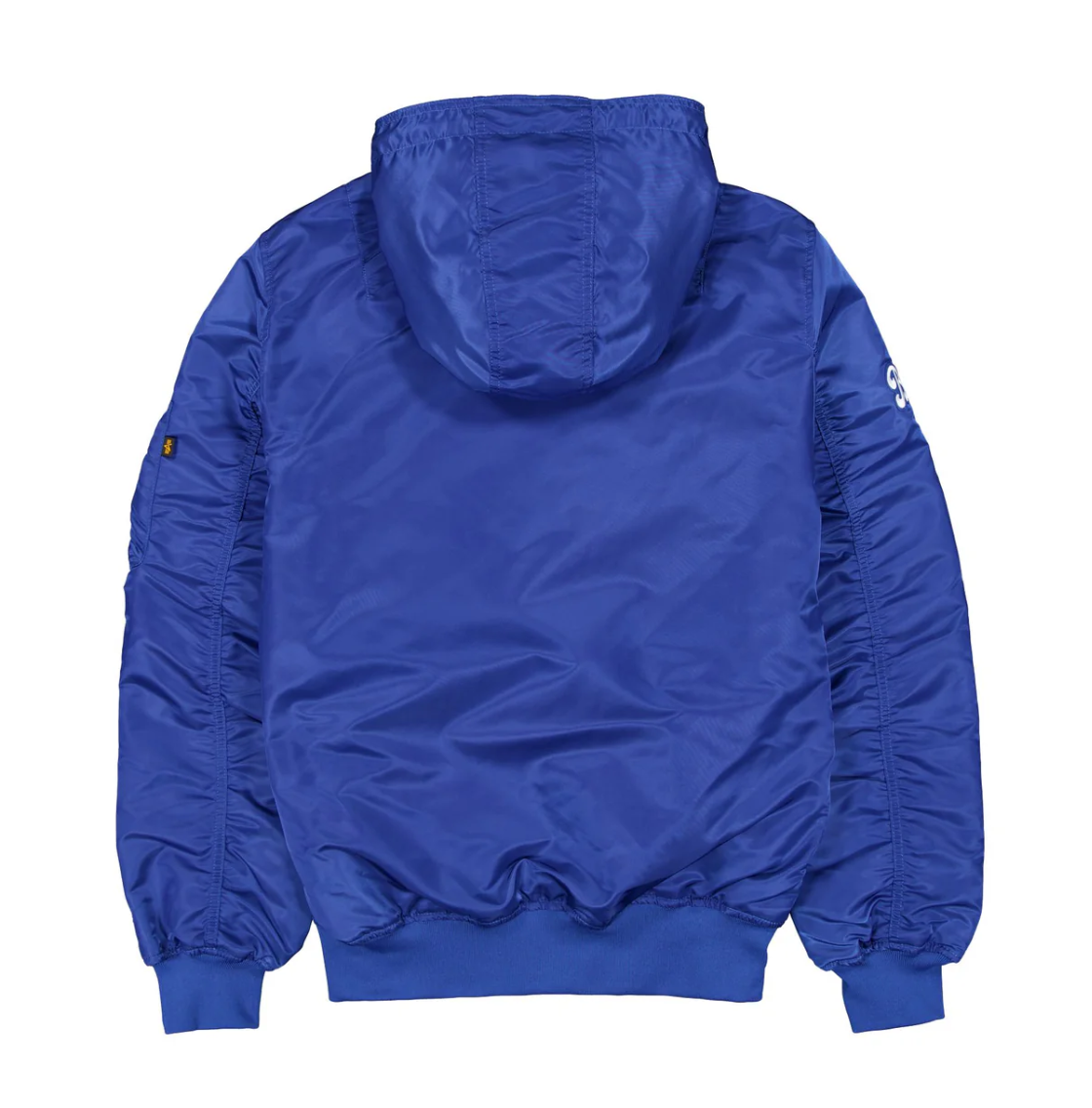 Royal Blue Knicks Alpha Industries X New Era L-2B Hooded Bomber Jacket