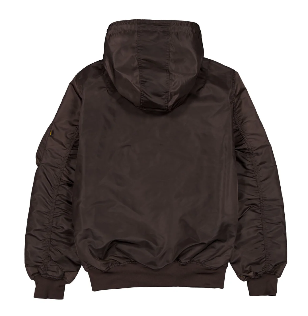 Brown San Diego Padres Alpha Industries X New Era L-2B Hooded Bomber Jacket