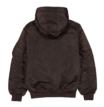 Brown San Diego Padres Alpha Industries X New Era L-2B Hooded Bomber Jacket
