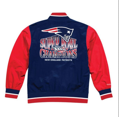 New England Patriots Mitchell & Ness Men's NFL Team History Warm up Jacket