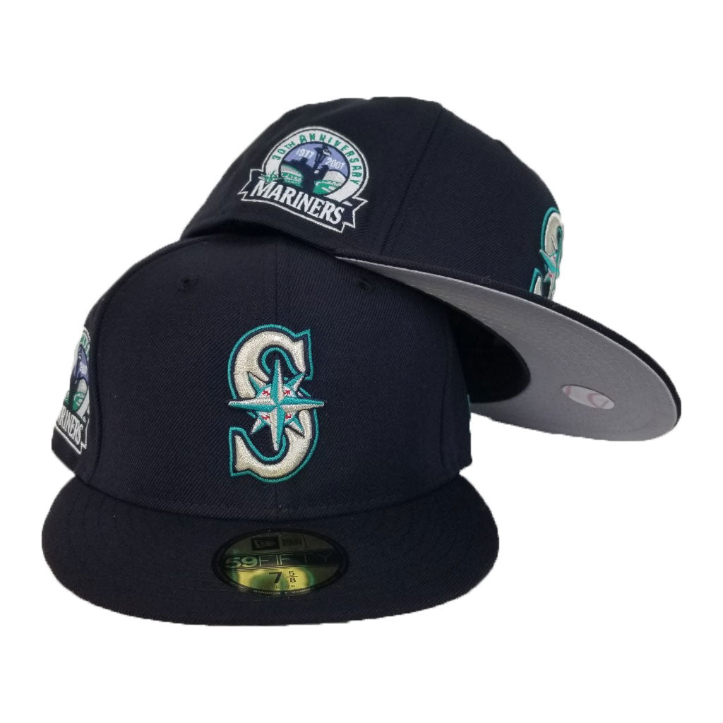 Seattle Mariners Navy 30th Anniversary Side Patch New Era 59Fifty Fitted Hat