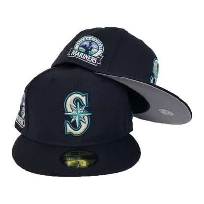Seattle Mariners Navy 30th Anniversary Side Patch New Era 59Fifty Fitted Hat