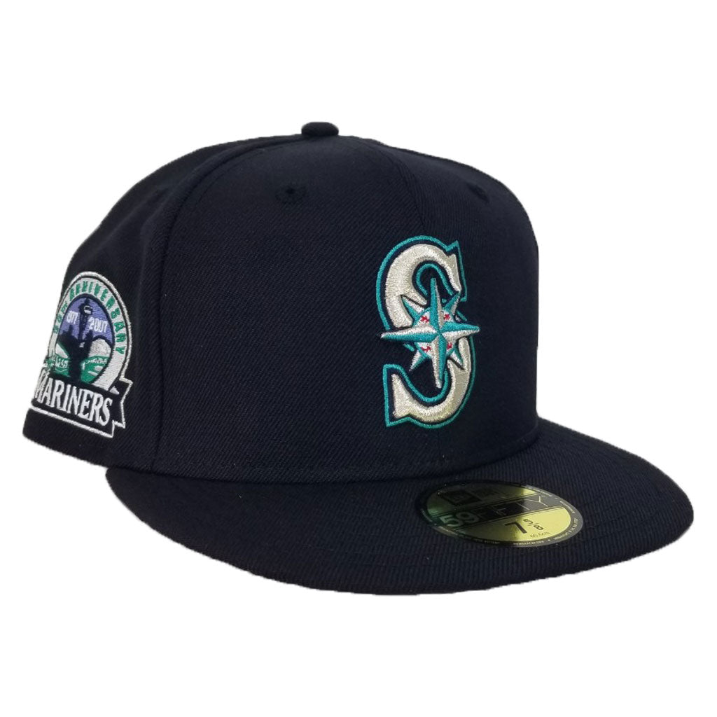 Seattle Mariners Navy 30th Anniversary Side Patch New Era 59Fifty Fitted Hat
