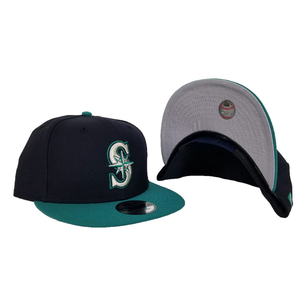 Seattle Mariners Navy Teal New Era 9Fifty Snapback