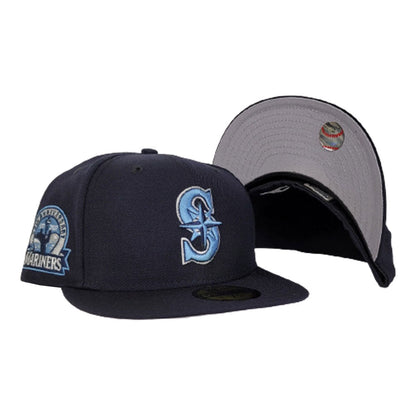 Seattle Marniers Navy 30th Anniversary Side Patch New Era 59Fifty Fitted Hat