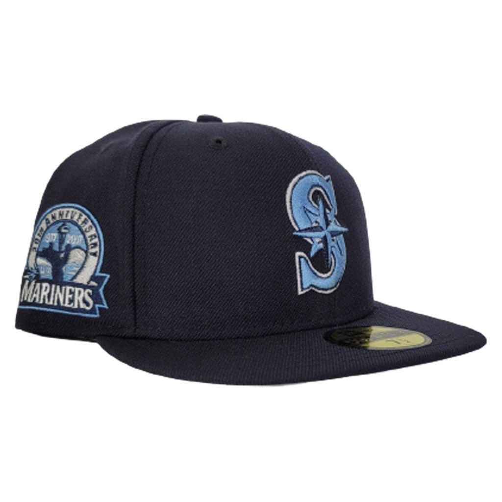 Seattle Marniers Navy 30th Anniversary Side Patch New Era 59Fifty Fitted Hat