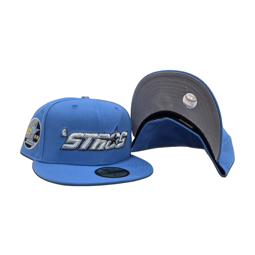 Airforce Blue Houston Astros 'stros Gray Bottom 35 Great Years Side Patch New Era 59Fifty Fitted