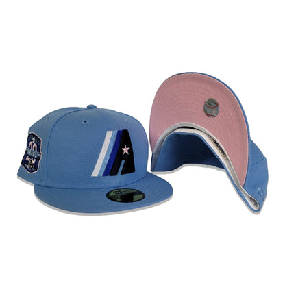 Sky Blue Houston Astros Pink Bottom 20th Anniversary Side patch New Era 59Fifty Fitted