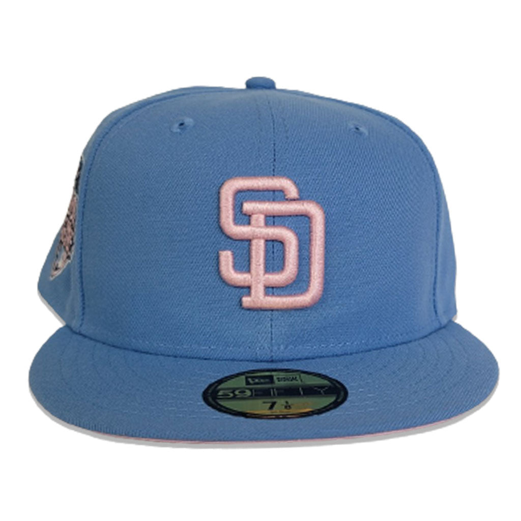 Sky Blue San Diego Padres Pink Bottom 1992 All Star Game Side patch New Era 59Fifty Fitted