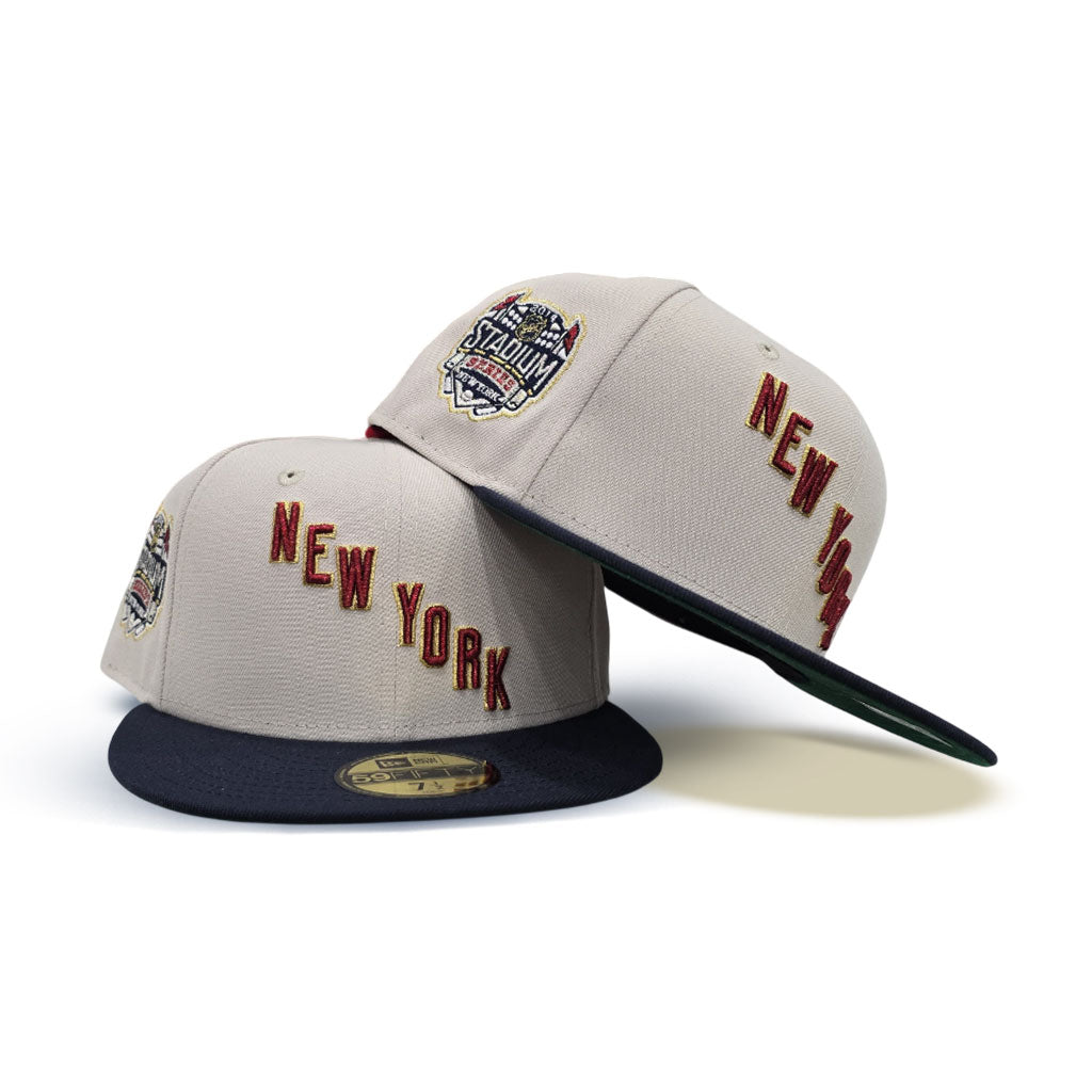 Stone New York Rangers Navy Blue Visor Green Bottom 2014 Stadium Series New York Side Patch New Era 59Fifty Fitted