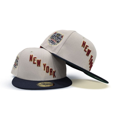 Stone New York Rangers Navy Blue Visor Green Bottom 2014 Stadium Series New York Side Patch New Era 59Fifty Fitted