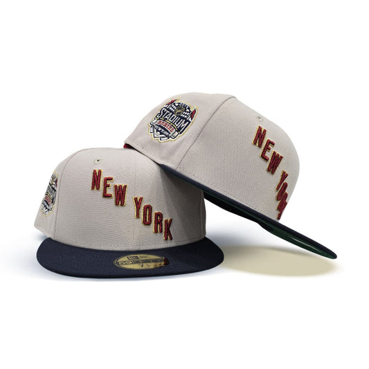 Stone New York Rangers Navy Blue Visor Green Bottom 2014 Stadium Series New York Side Patch New Era 59Fifty Fitted
