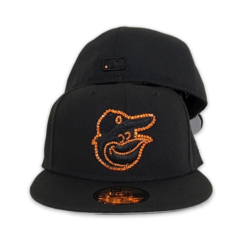 Swarovski Crystal Black Baltimore Orioles New Era 59Fifty Fitted