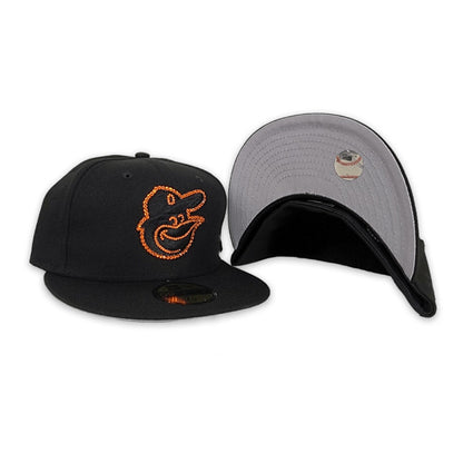 Swarovski Crystal Black Baltimore Orioles New Era 59Fifty Fitted