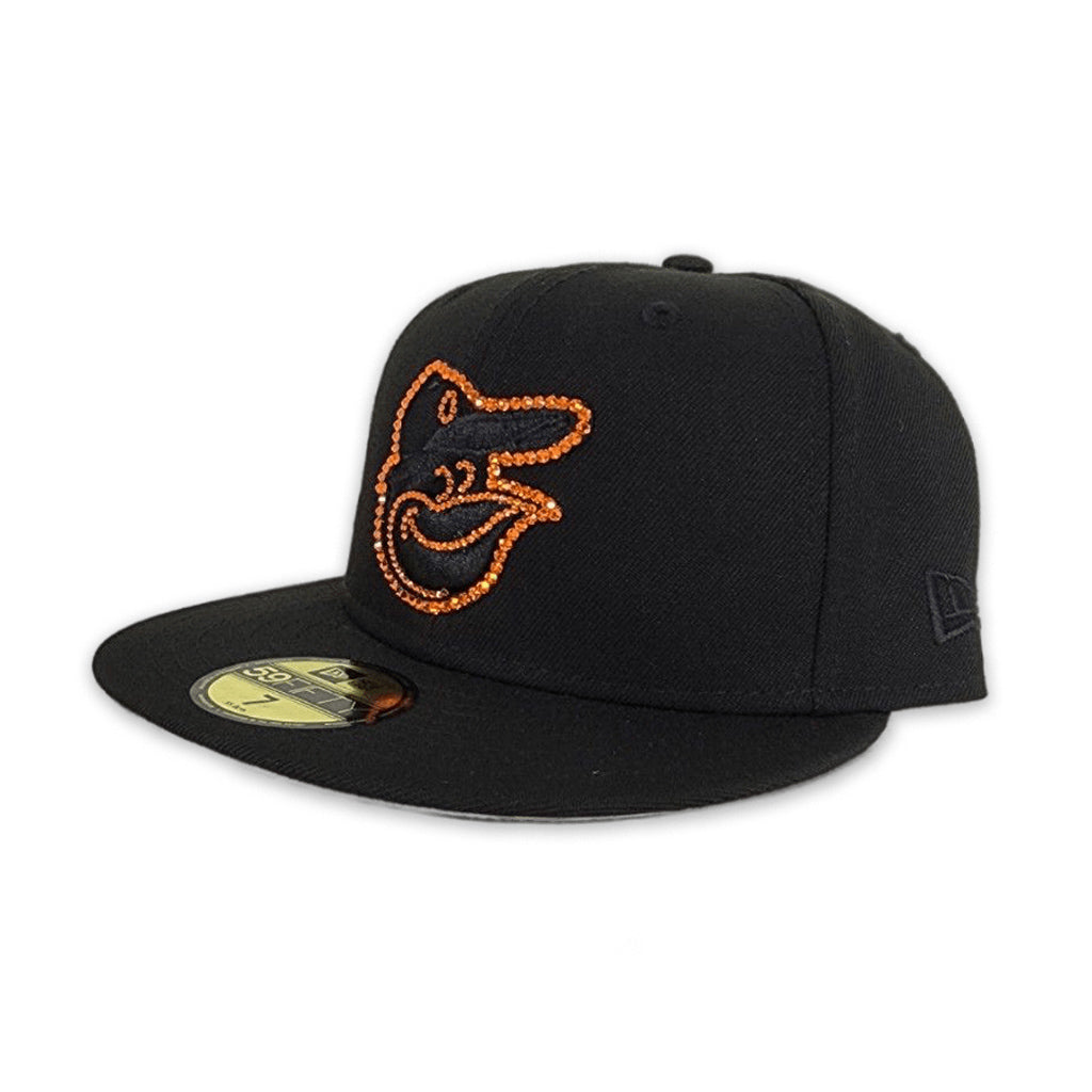 Swarovski Crystal Black Baltimore Orioles New Era 59Fifty Fitted