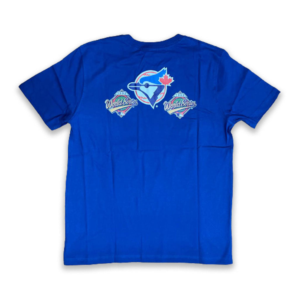 ROYAL BLUE TORONTO BLUE JAYS 2X WORLD SERIES CHAMPIONS NEW ERA SHORT SLEEVE T-SHIRT