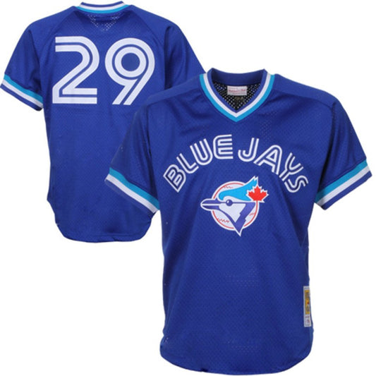 Toronto Blue Jays Joe Carter Mitchell & Ness Royal 1993 Authentic Mesh Batting Practice Jersey