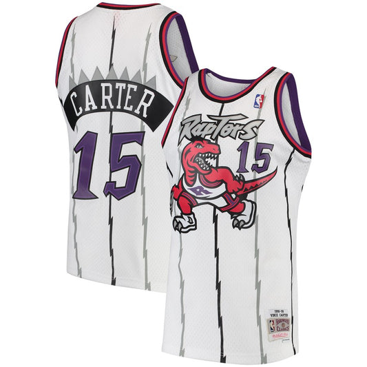 Toronto Raptors 1997-98 Vince Carter Mitchell & Ness White Swingman Jersey