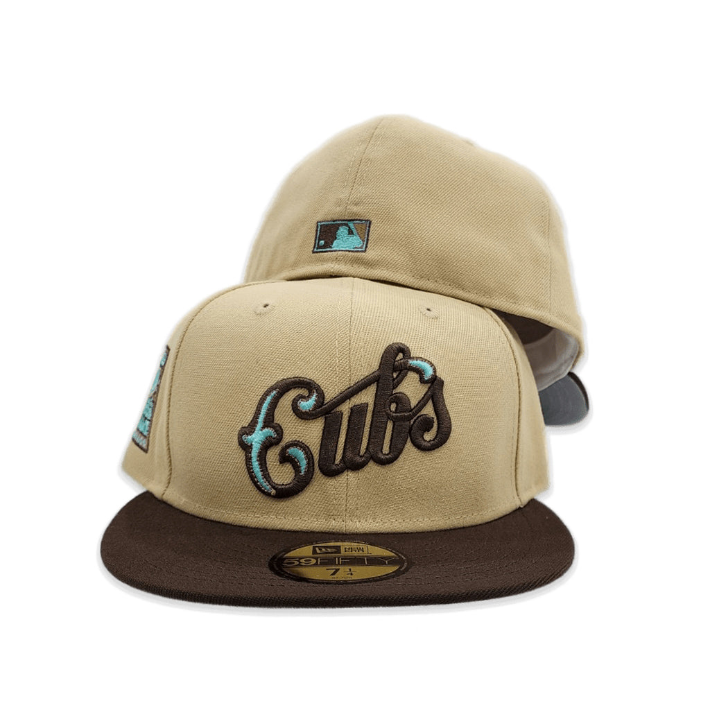 Vegas Gold Script Chicago Cubs Brown Visor Gray Bottom 1933 All Star Game Side Patch New Era 59Fifty Fitted