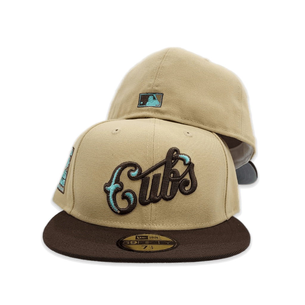 Vegas Gold Script Chicago Cubs Brown Visor Gray Bottom 1933 All Star Game Side Patch New Era 59Fifty Fitted