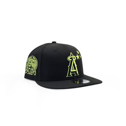 New Era Los Angeles Angels "3 Stars 50th Anniversary" 9FIFTY Snapback Black/Neon Green