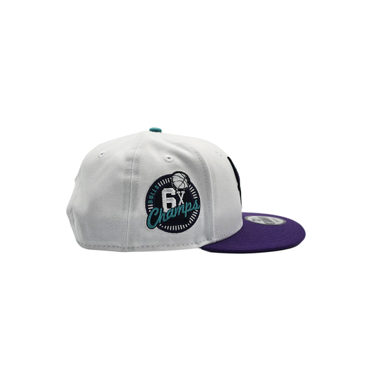 New Era Chicago Bulls Visor "6X Champions" 9FIFTY Snapback White/Purple