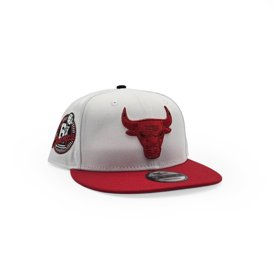 New Era Chicago Bulls "6X Champions" Side Patch 9FIFTY Snapback White/Red
