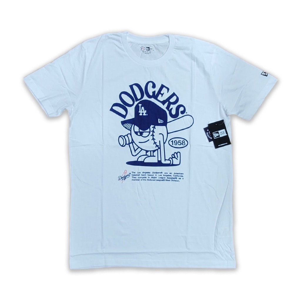 WHITE LOS ANGELES DODGERS NEW ERA SHORT SLEEVE T-SHIRT